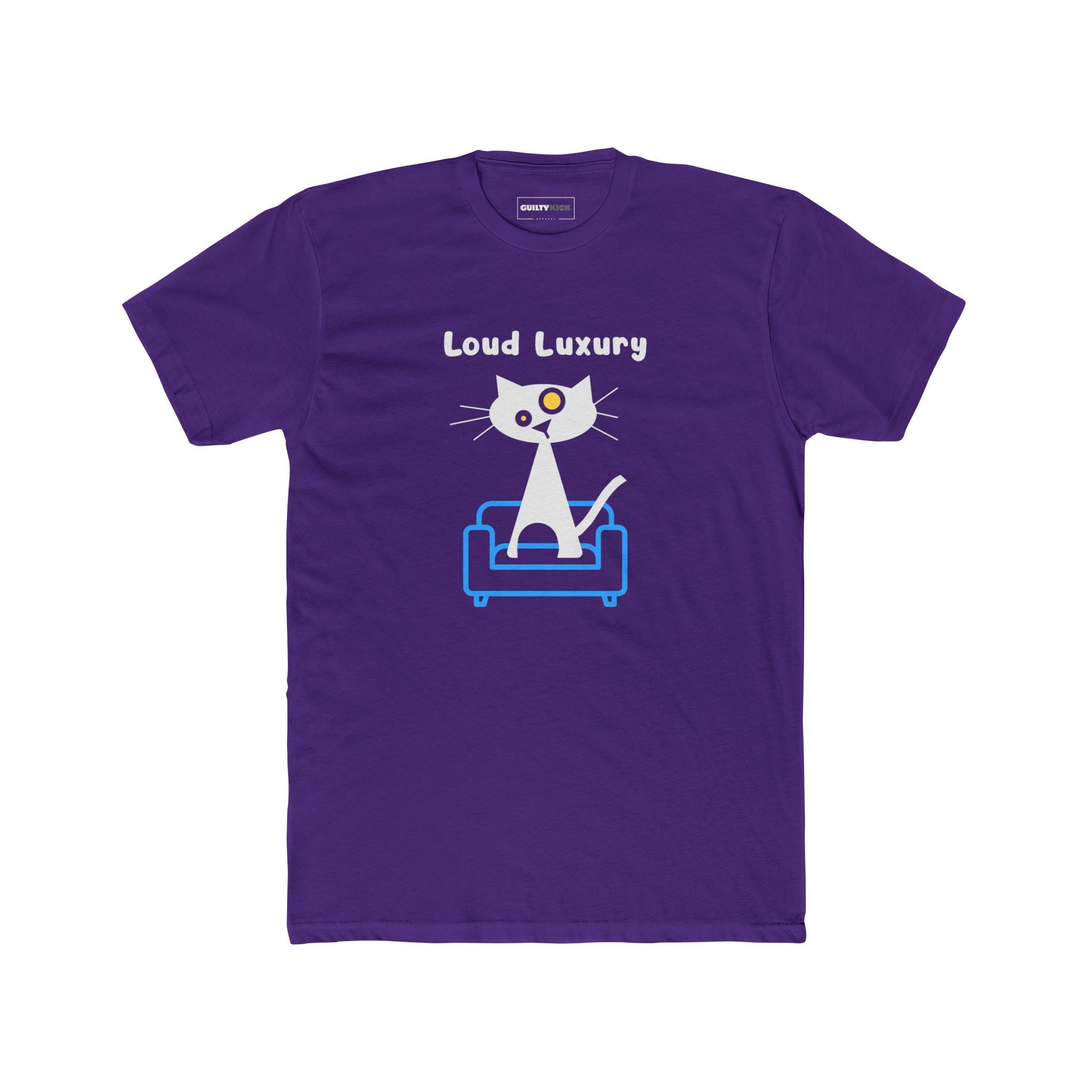 Loud Luxury Minimalist Cat T-Shirt, Mid - Century Modern Geometric Graphic Tee - Guilty Kick Apparel
