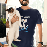 Loud Luxury Minimalist Cat T-Shirt, Mid - Century Modern Geometric Graphic Tee - Guilty Kick Apparel