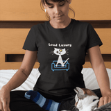 Loud Luxury Minimalist Cat T-Shirt, Mid - Century Modern Geometric Graphic Tee - Guilty Kick Apparel