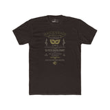 Masquerade Ball Satirical Halloween Graphic Tee, Eyes Wide Squinting Vintage Parody Shirt - Guilty Kick Apparel