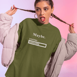 Maybe. Sarcastic Loading Bar Minimalist Graphic T-Shirt - Guilty Kick Apparel