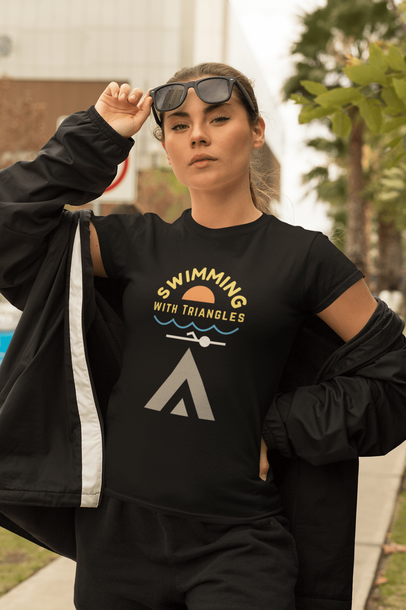 Minimalist Shapes Jaws Movie Parody Tee - Guilty Kick Apparel