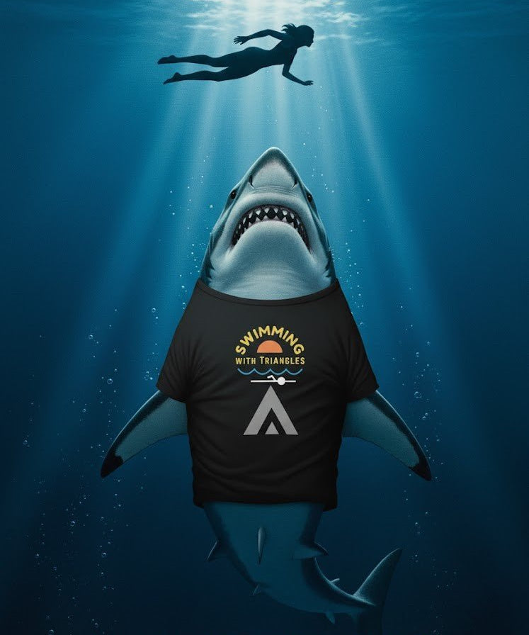 Minimalist Shapes Jaws Movie Parody Tee - Guilty Kick Apparel