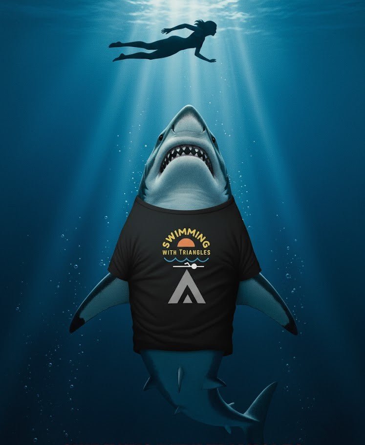 Minimalist Shapes Jaws Movie Parody Tee - Guilty Kick Apparel