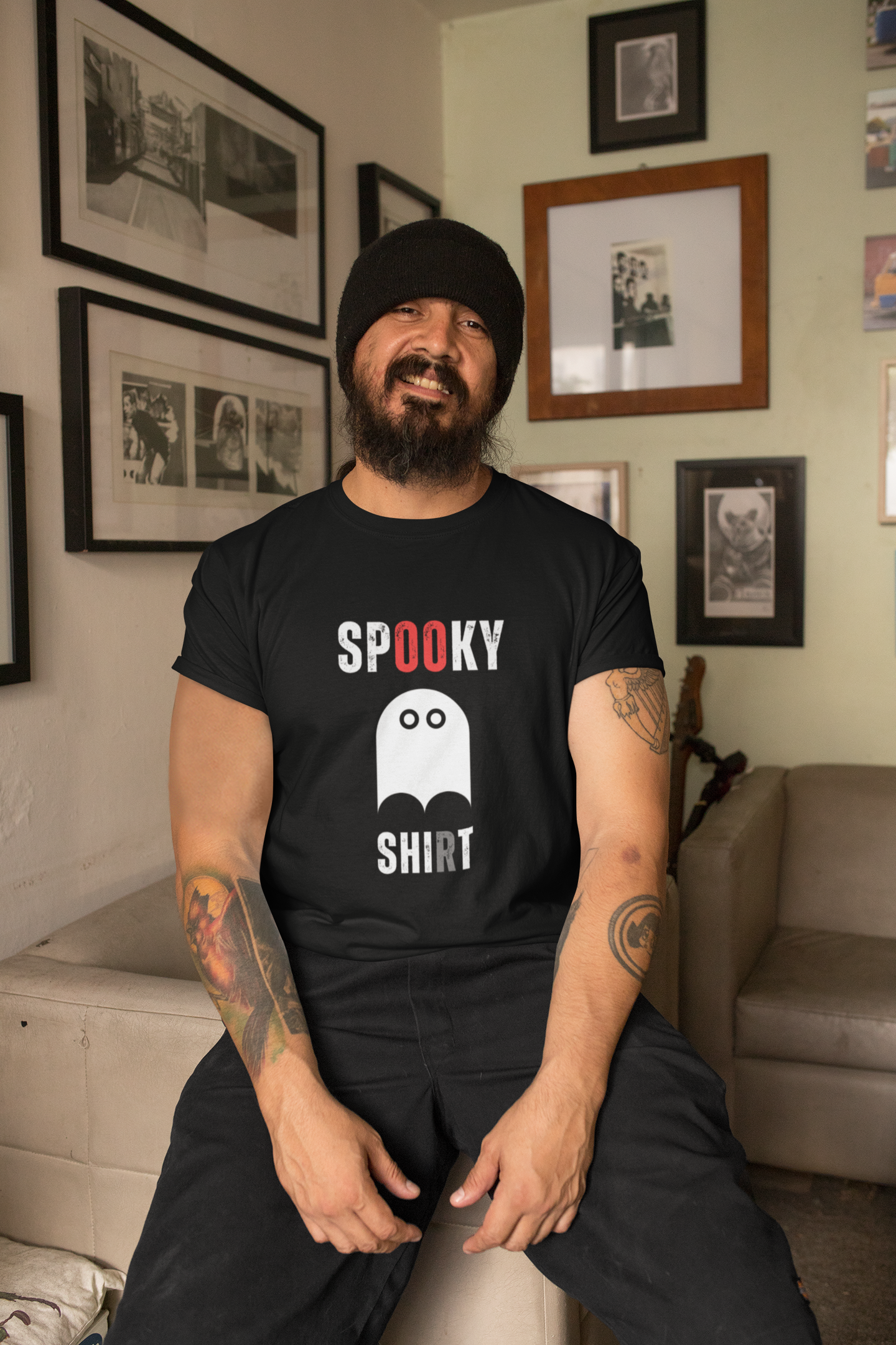 Ghost Tee - Spooky and Cute Unisex Tri-Blend Crew Tee