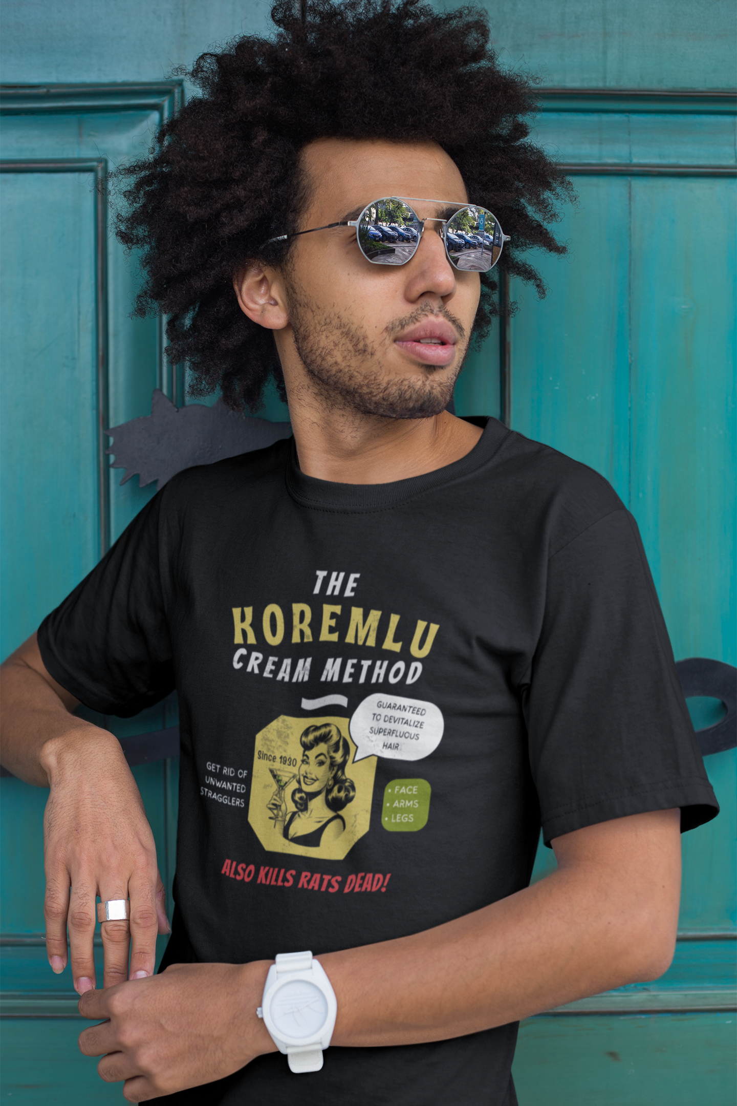 Koremlu Cream: A Vintage Parody T-Shirt of a 1930s Beauty Nightmare