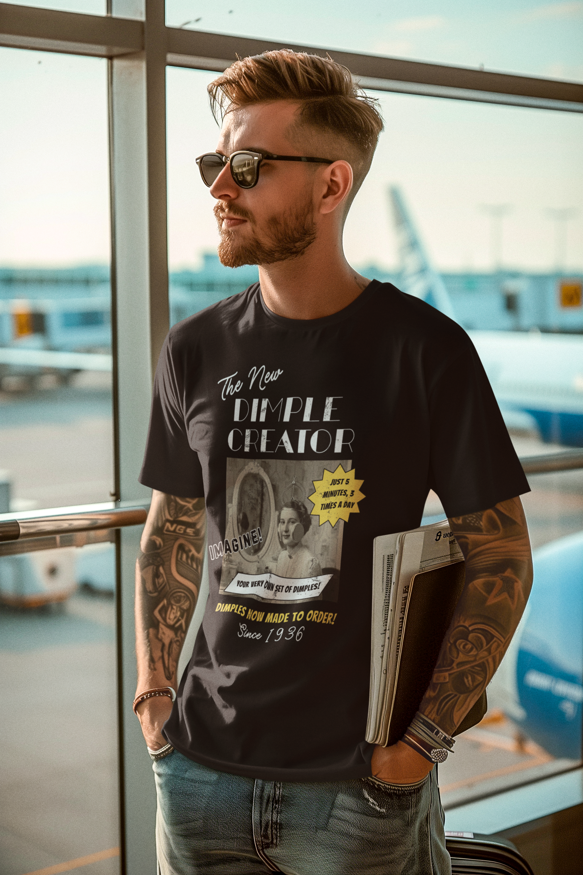 Vintage Ad Dimple Maker, Absurd 1936 Device