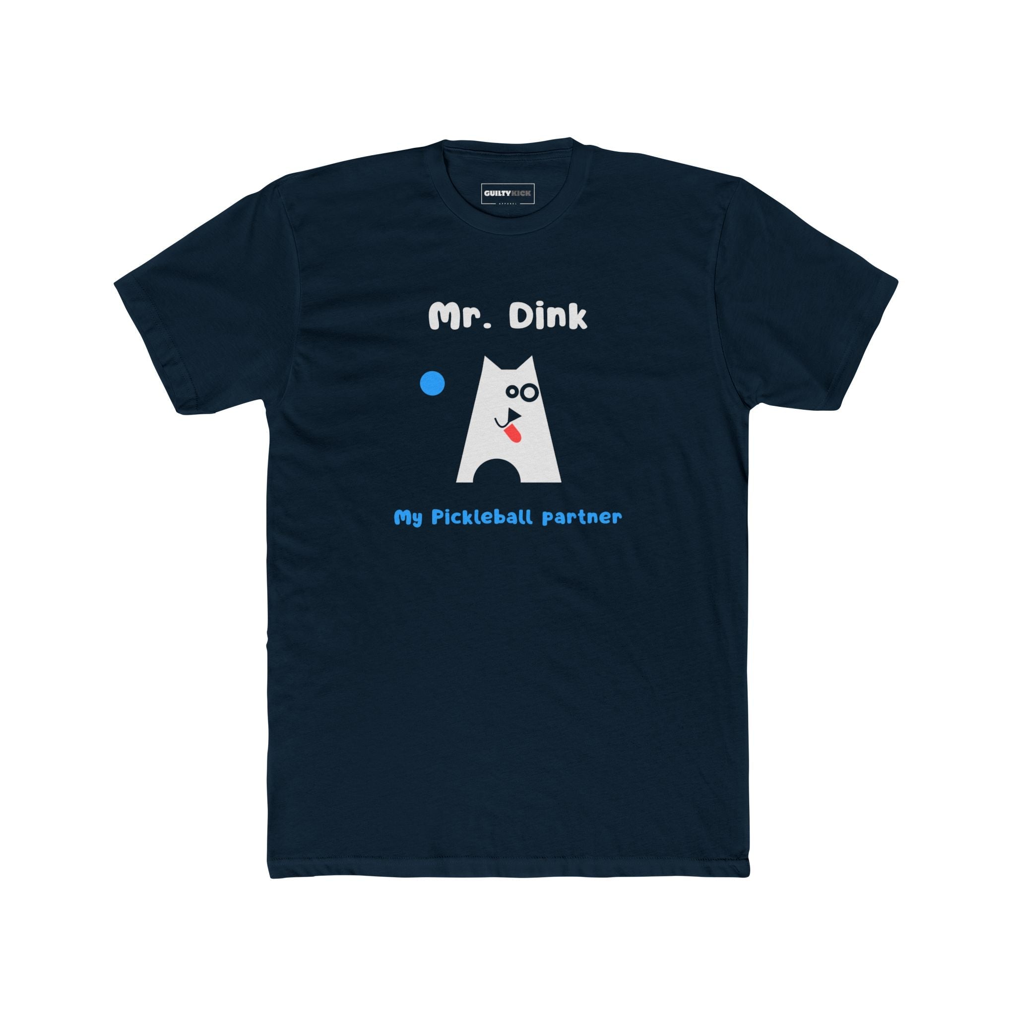 Mr. Dink: My Pickleball Partner Minimalist Geometric Dog Sports Humor T-Shirt - Guilty Kick Apparel