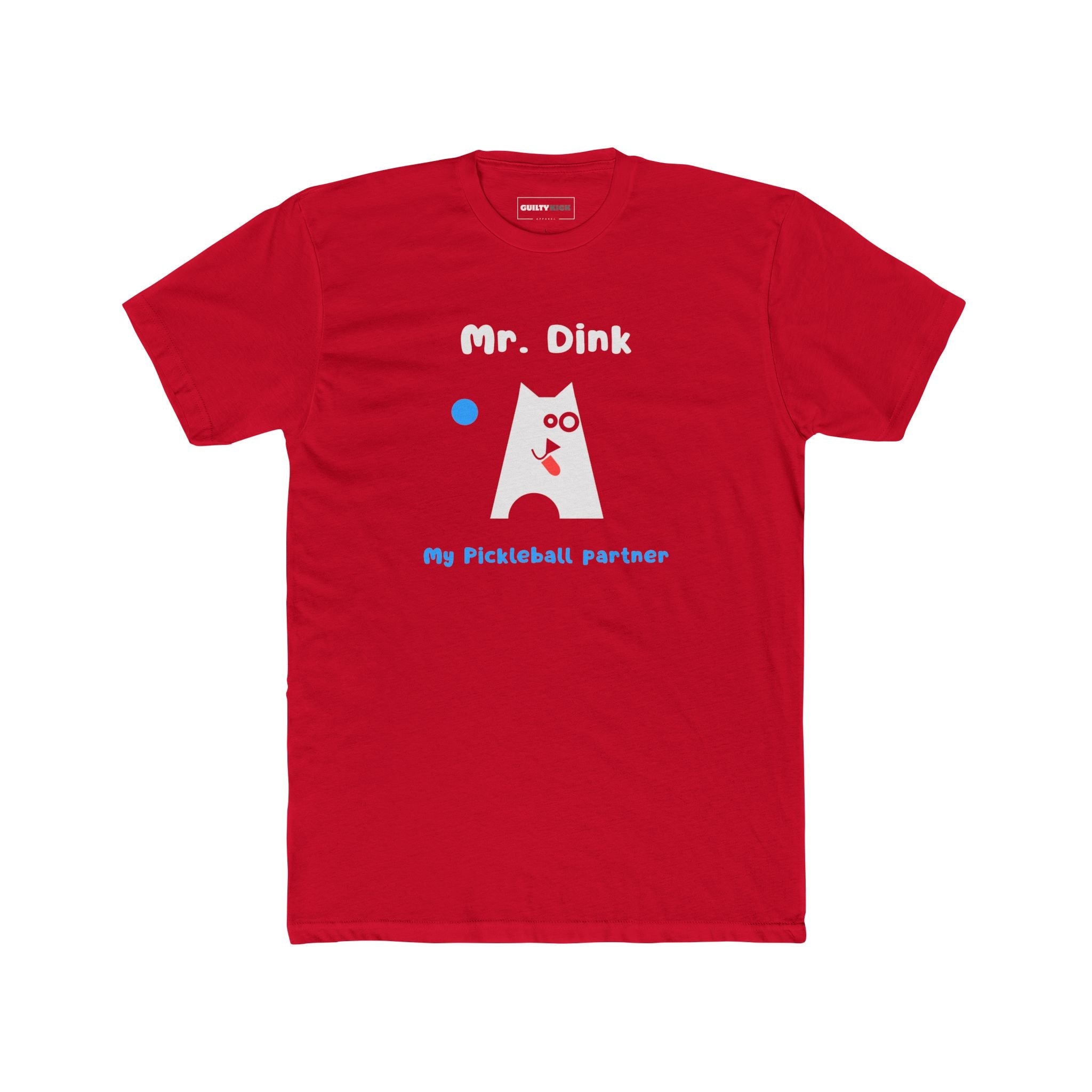 Mr. Dink: My Pickleball Partner Minimalist Geometric Dog Sports Humor T-Shirt - Guilty Kick Apparel