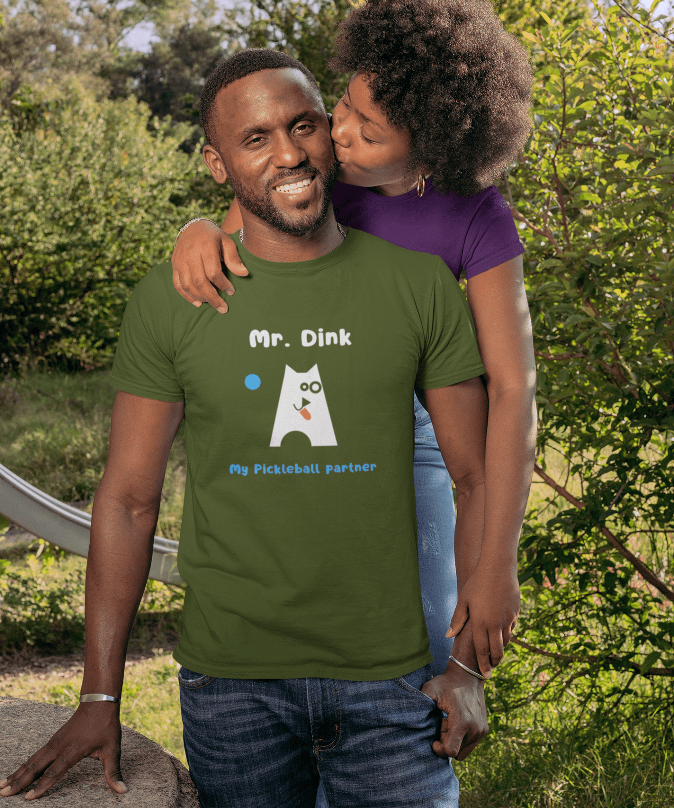 Mr. Dink: My Pickleball Partner Minimalist Geometric Dog Sports Humor T-Shirt - Guilty Kick Apparel