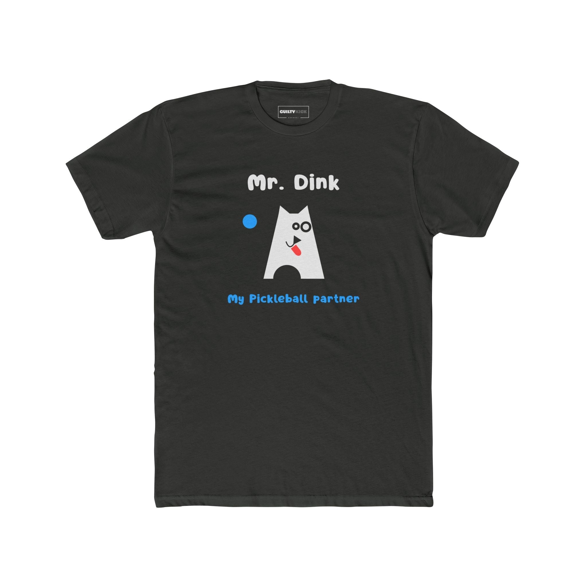 Mr. Dink: My Pickleball Partner Minimalist Geometric Dog Sports Humor T-Shirt - Guilty Kick Apparel