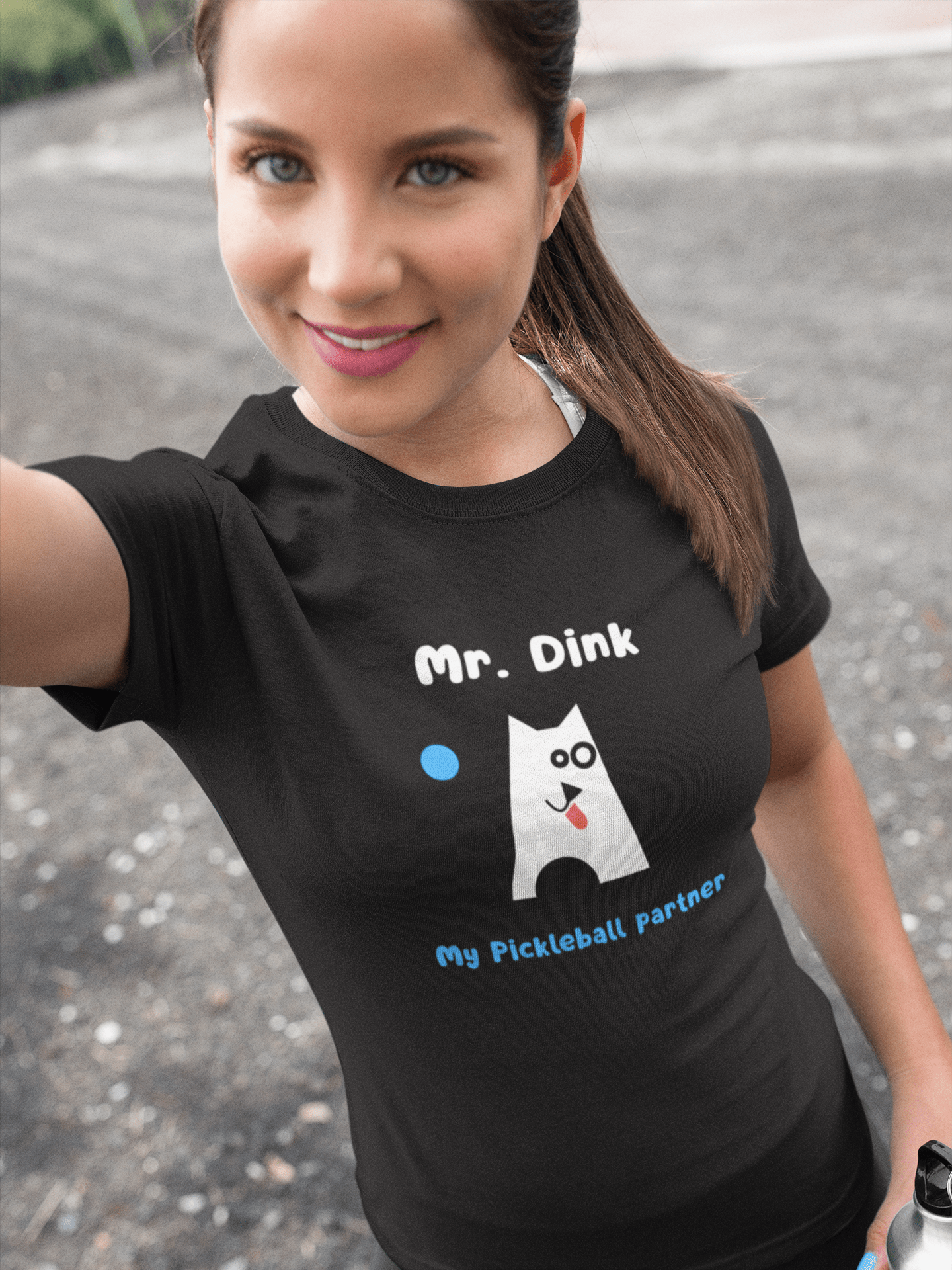 Mr. Dink: My Pickleball Partner Minimalist Geometric Dog Sports Humor T-Shirt - Guilty Kick Apparel