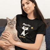 Mystic Believe Minimalist Cat T-Shirt, Modern Retro Geometric Graphic Tee - Guilty Kick Apparel