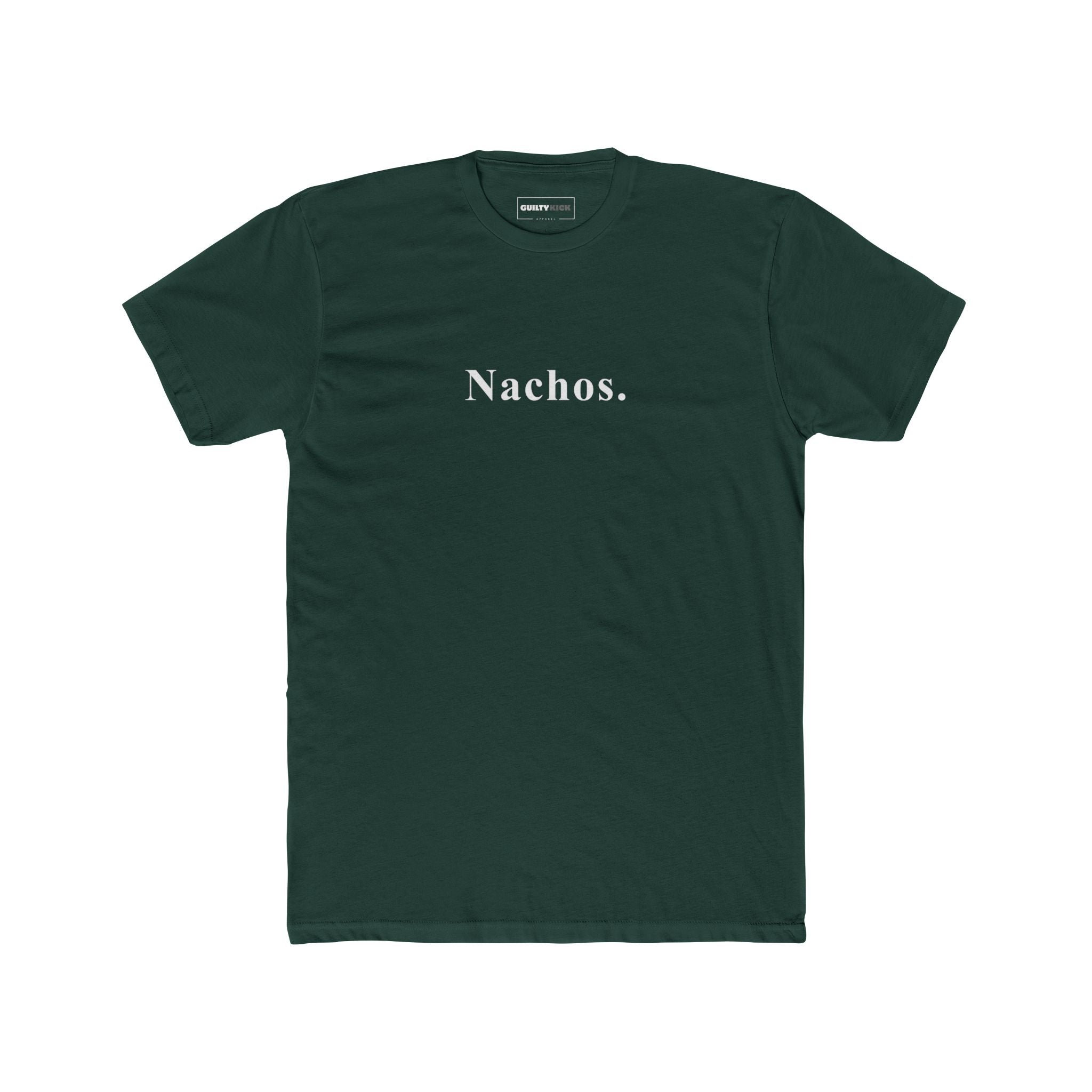 Nachos. Minimalist Anti - Design MoodText T-Shirt | Ironic Snack Food Tee - Guilty Kick Apparel