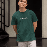 Nachos. Minimalist Anti - Design MoodText T-Shirt | Ironic Snack Food Tee - Guilty Kick Apparel
