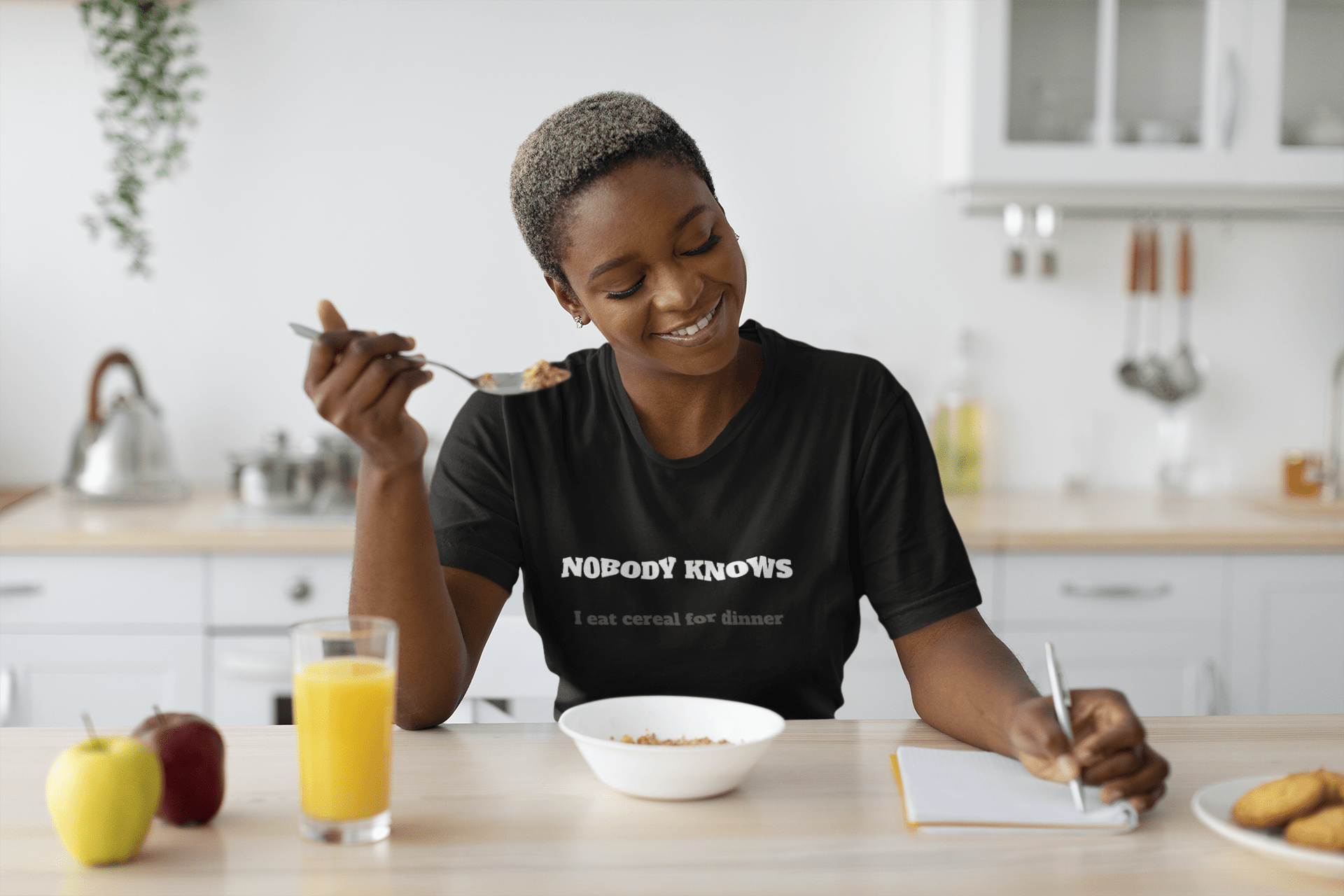 Nobody Knows I eat cereal for dinner - Guilty Kick Apparel
