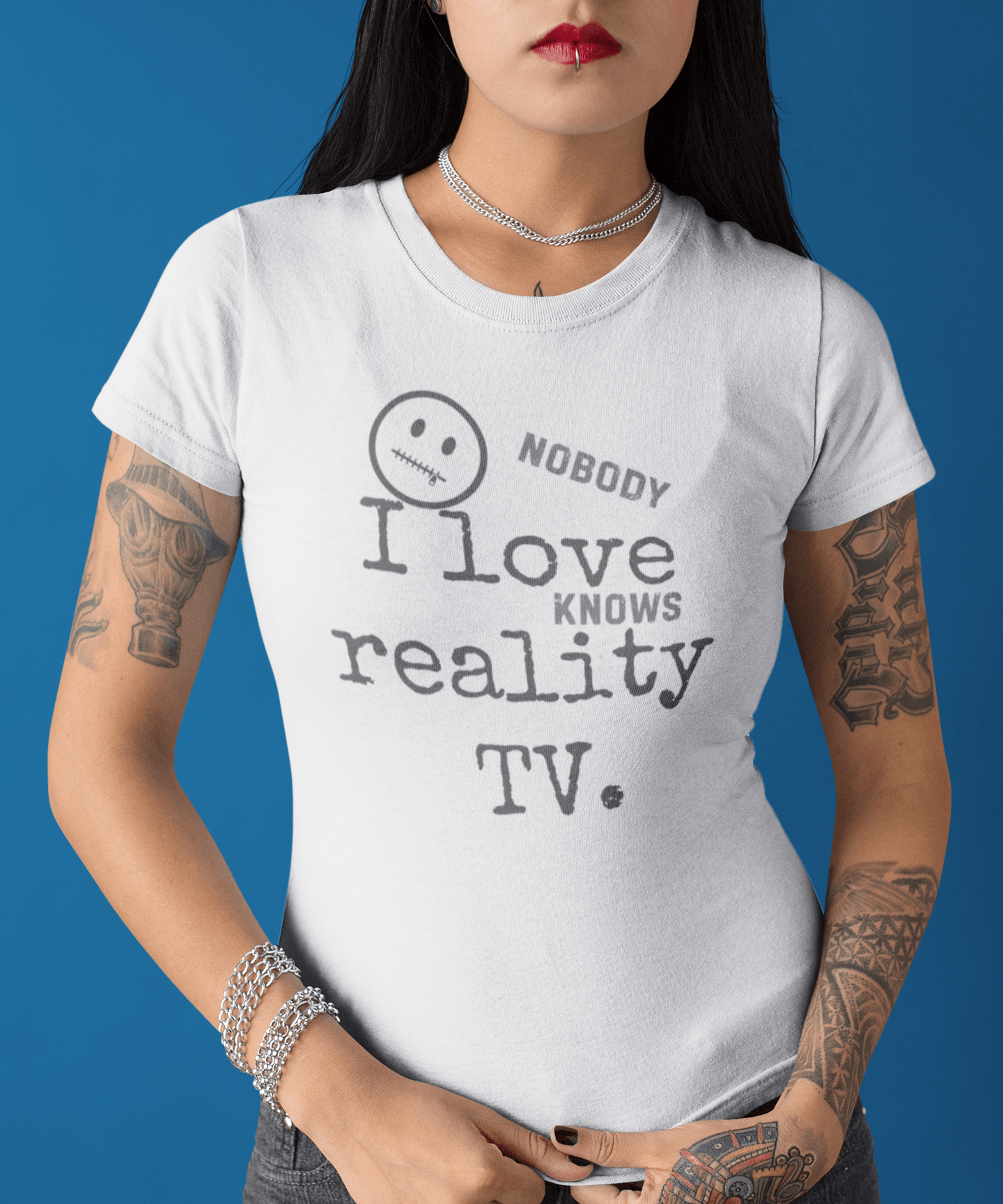 Nobody Knows I Love Reality TV Funny Satirical Confession TShirt - Guilty Kick Apparel