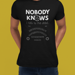 Nobody Knows I Talk To The Dead Ouija Board Satire T-Shirt - Guilty Kick Apparel