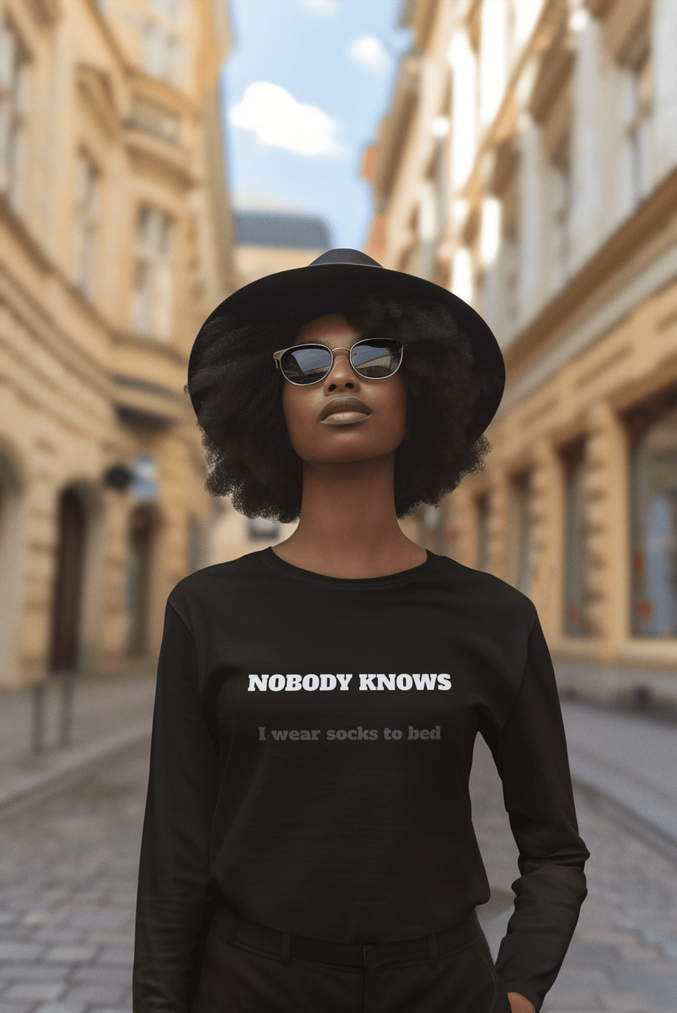 Nobody Knows I wear socks to bed - Guilty Kick Apparel