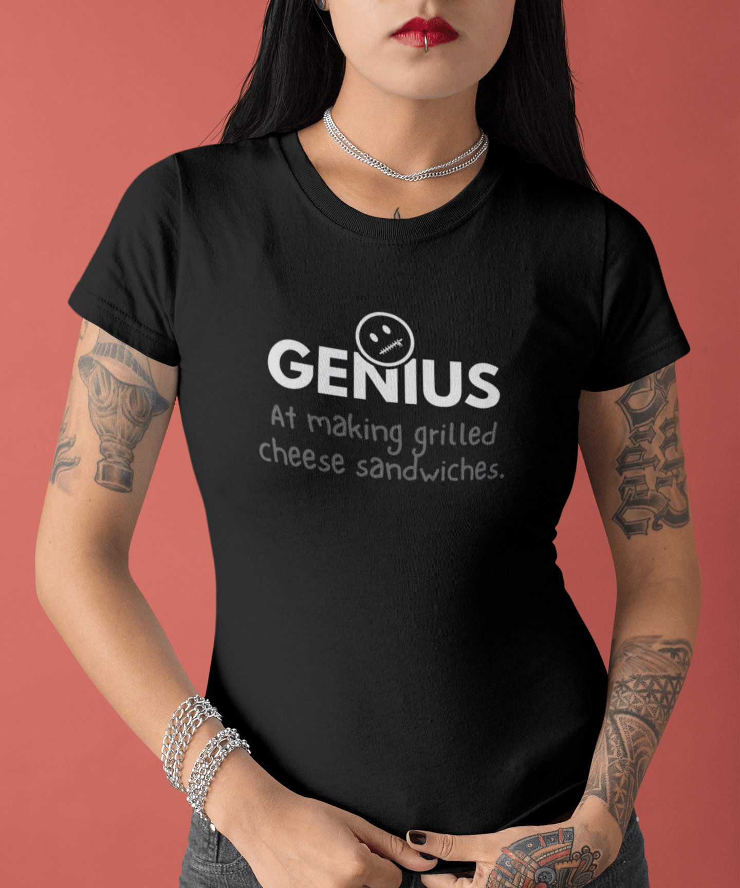Nobody Knows I’m a Genius (At Making Grilled Cheese Sandwiches) T-Shirt - Guilty Kick Apparel