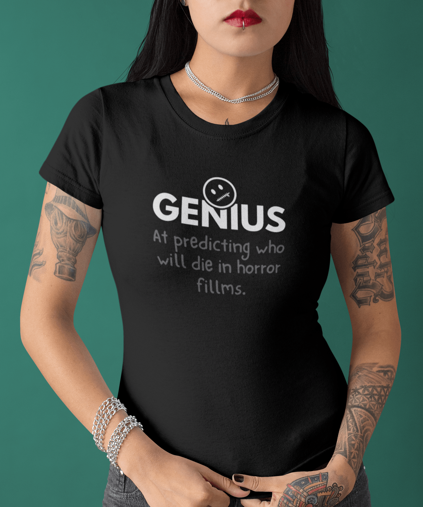 Nobody Knows I’m a Genius (At Predicting Horror Movie Victims) T-Shirt - Guilty Kick Apparel