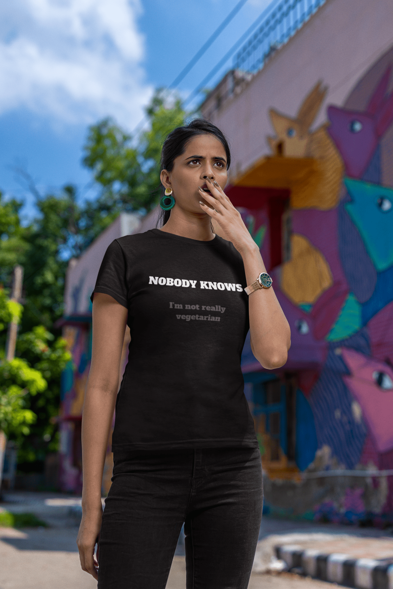 Nobody Knows I'm not really vegetarian - Guilty Kick Apparel