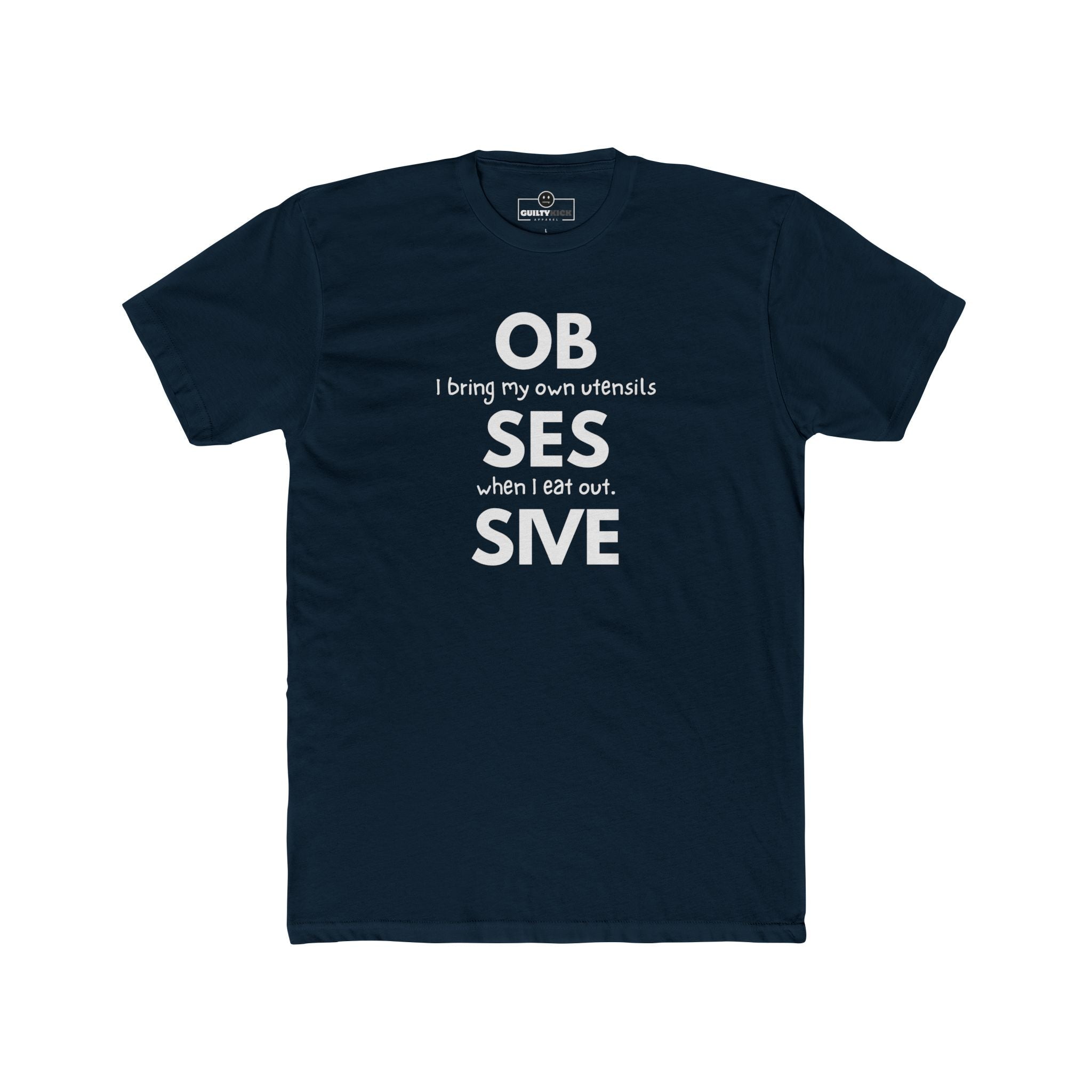Obsessive Utensil Enthusiast Tee, Satirical Foodie Identity Shirt, Quirky Minimalist Graphic T-Shirt - Guilty Kick Apparel