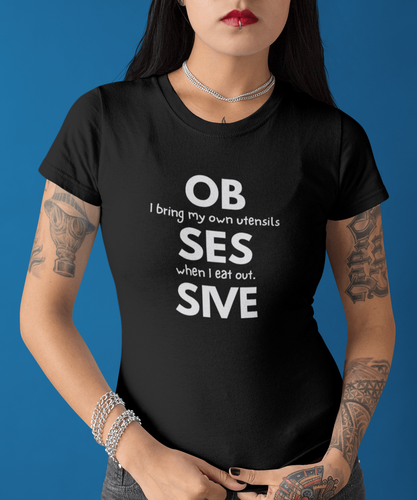 Obsessive Utensil Enthusiast Tee, Satirical Foodie Identity Shirt, Quirky Minimalist Graphic T-Shirt - Guilty Kick Apparel