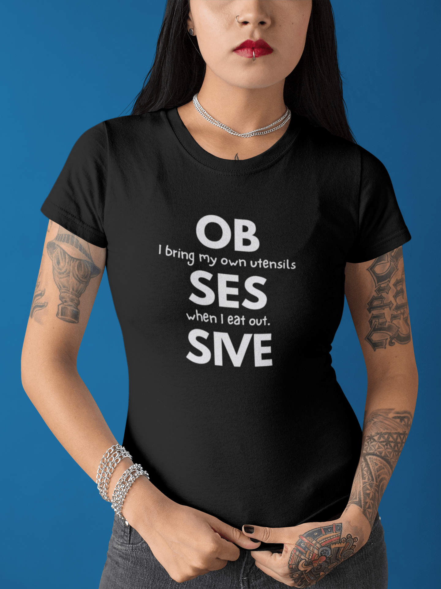 Obsessive Utensil Enthusiast Tee, Satirical Foodie Identity Shirt, Quirky Minimalist Graphic T-Shirt - Guilty Kick Apparel