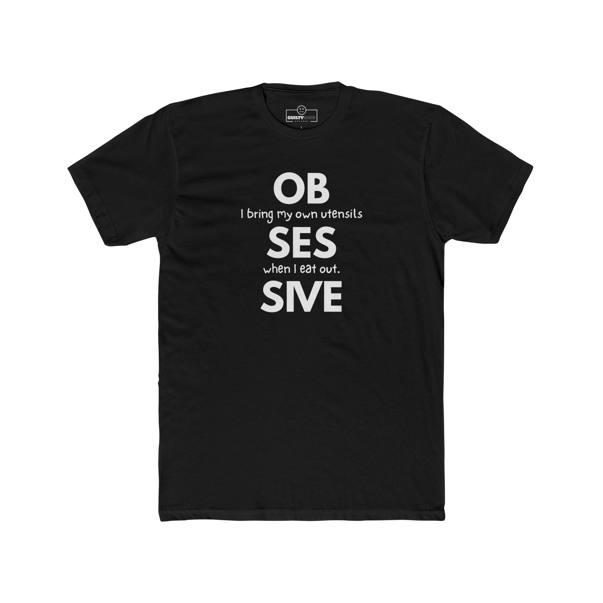 Obsessive Utensil Enthusiast Tee, Satirical Foodie Identity Shirt, Quirky Minimalist Graphic T-Shirt - Guilty Kick Apparel