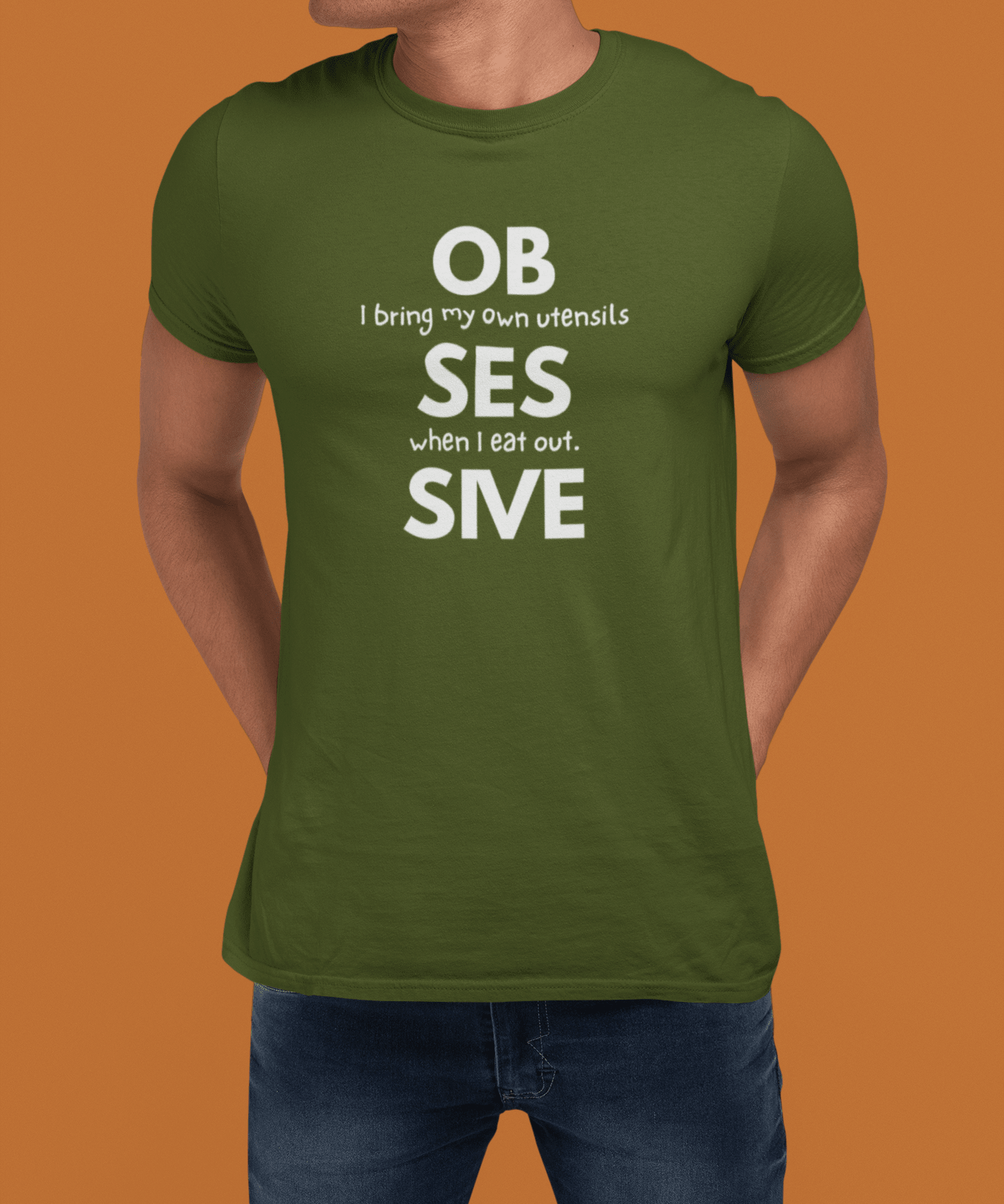 Obsessive Utensil Enthusiast Tee, Satirical Foodie Identity Shirt, Quirky Minimalist Graphic T-Shirt - Guilty Kick Apparel