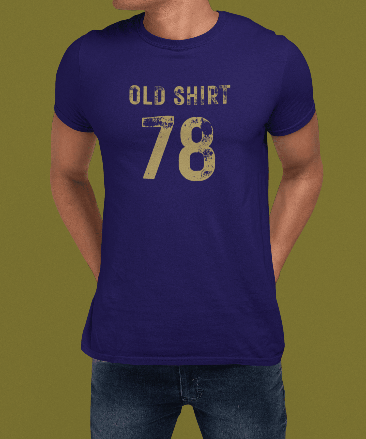 Old Shirt 78 Vintage Graphic T-Shirt Sarcastic Retro Sports Number Tee - Guilty Kick Apparel