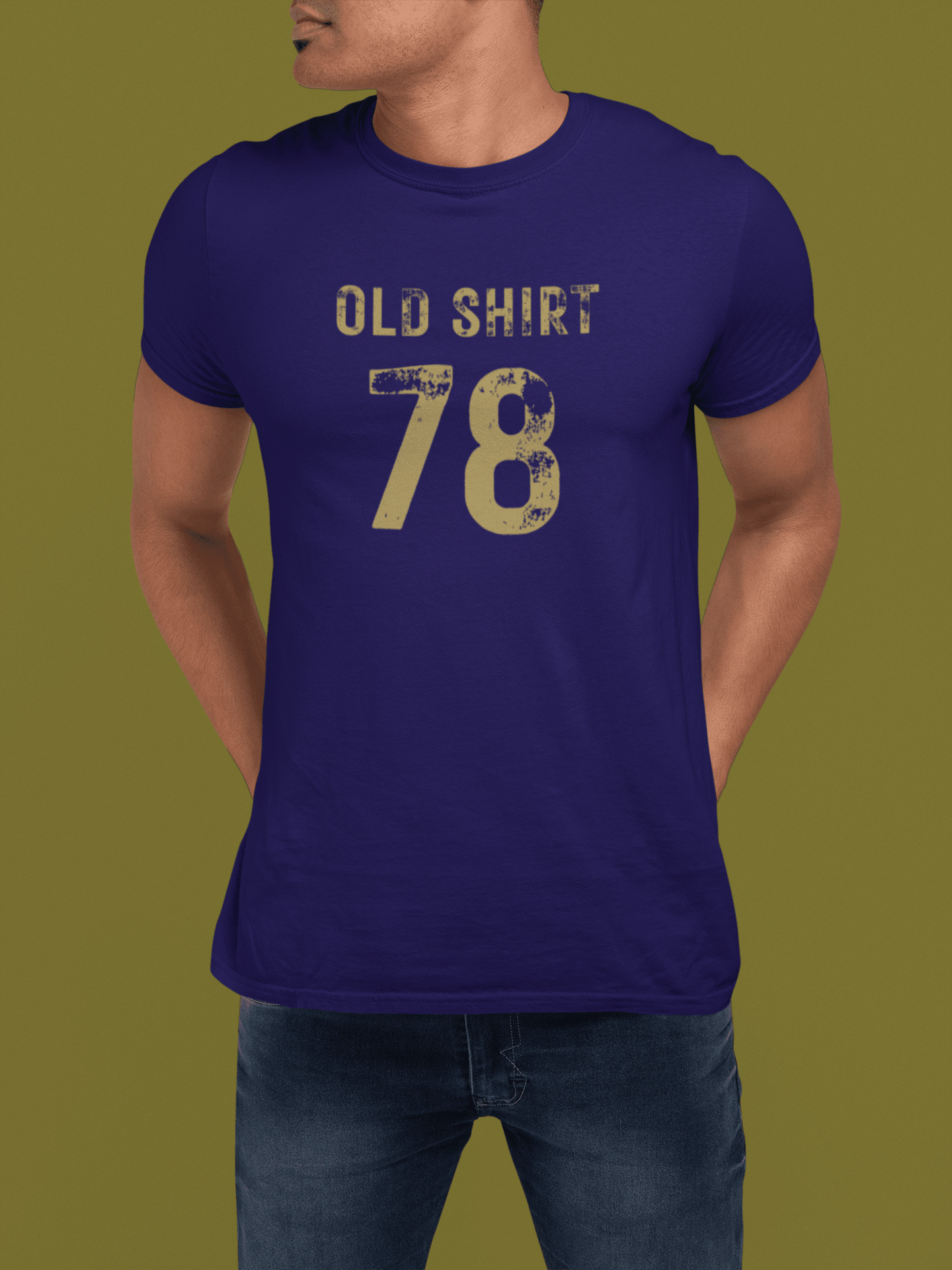 Old Shirt 78 Vintage Graphic T-Shirt Sarcastic Retro Sports Number Tee - Guilty Kick Apparel