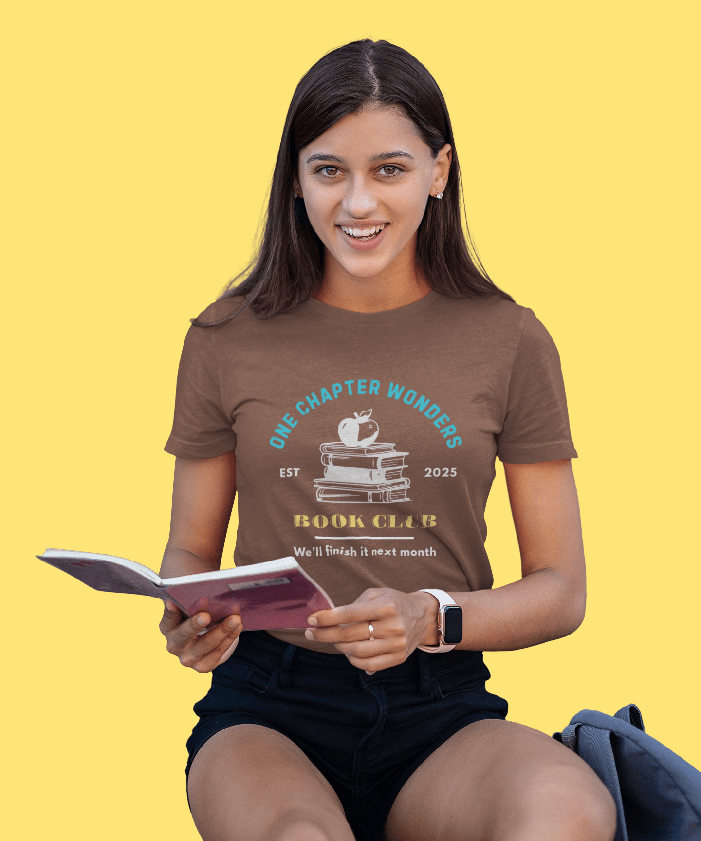 One Chapter Wonder Book Club tee for lazy readers. - Guilty Kick Apparel