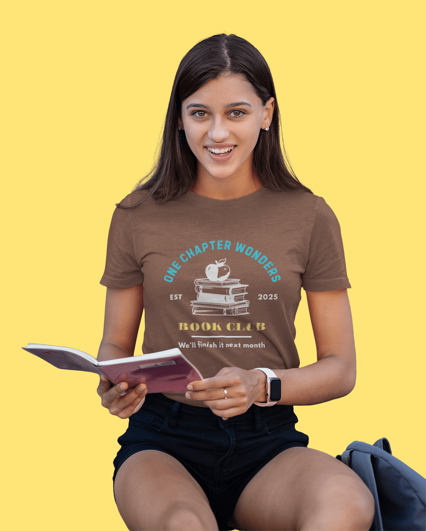 One Chapter Wonder Book Club tee for lazy readers. - Guilty Kick Apparel