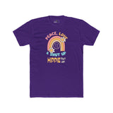 Peace Love and Shut Up Retro T-Shirt Hippie Town USA Satirical Tee - Guilty Kick Apparel