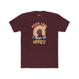 Peace Love and Shut Up Retro T-Shirt Hippie Town USA Satirical Tee - Guilty Kick Apparel