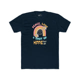 Peace Love and Shut Up Retro T-Shirt Hippie Town USA Satirical Tee - Guilty Kick Apparel