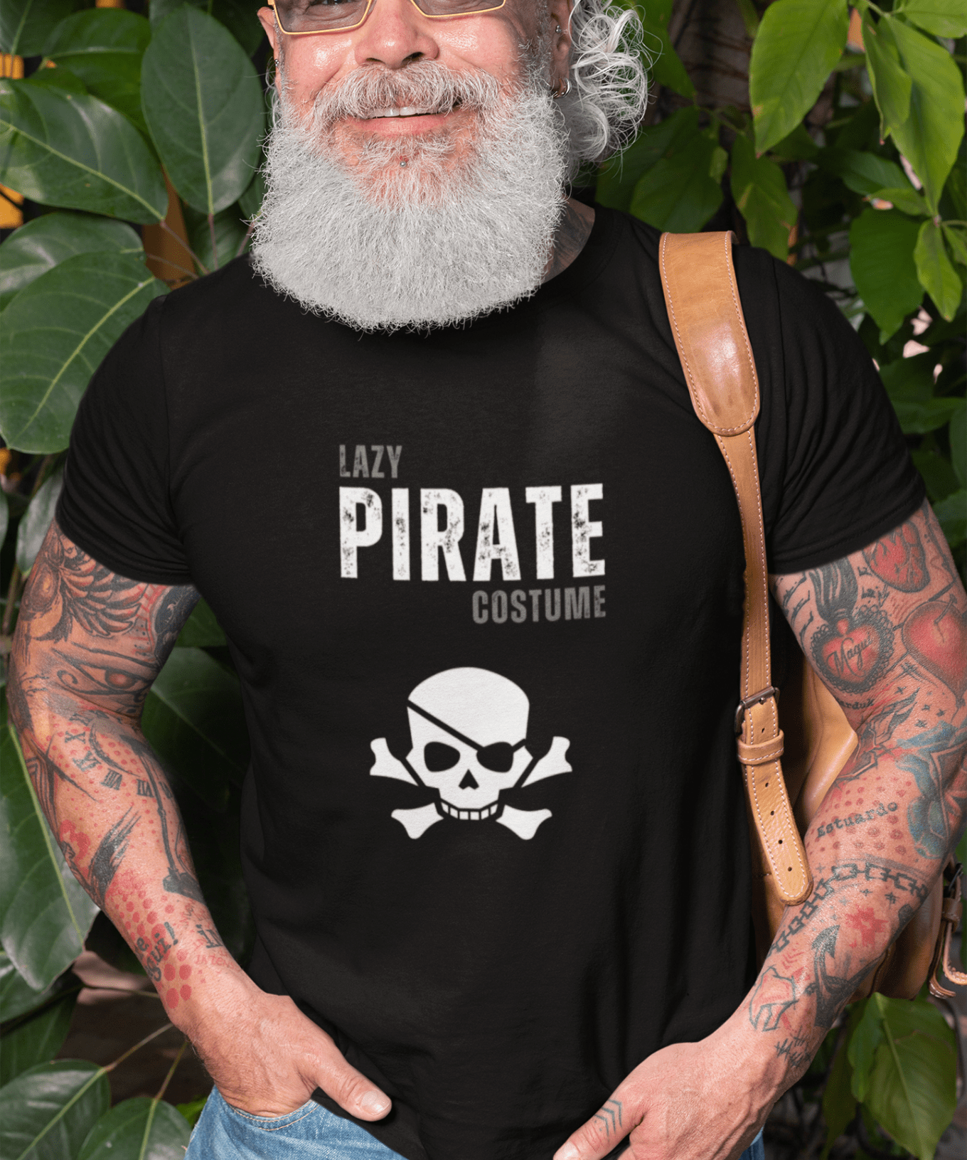 Pirate Tee - Lazy Pirate Halloween Costume Unisex - Guilty Kick Apparel