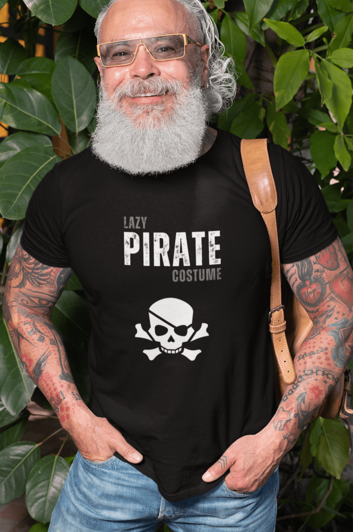 Pirate Tee - Lazy Pirate Halloween Costume Unisex - Guilty Kick Apparel