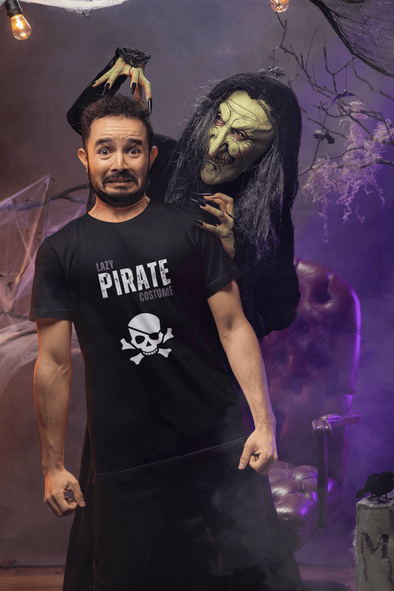 Pirate Tee - Lazy Pirate Halloween Costume Unisex - Guilty Kick Apparel