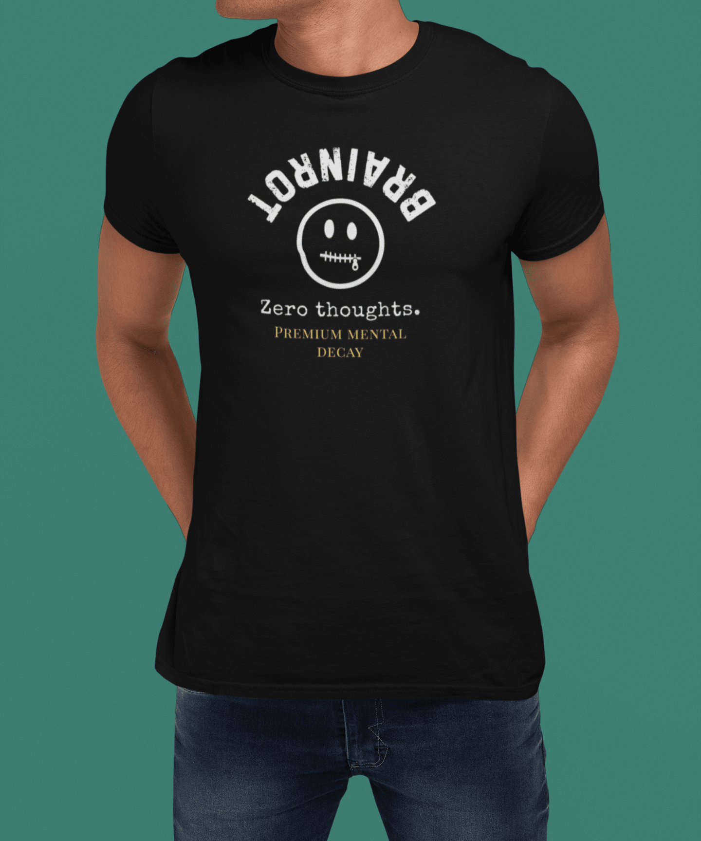 Premium Brainrot Graphic Tee | Zero Thoughts Luxe Lounge T-Shirt - Guilty Kick Apparel