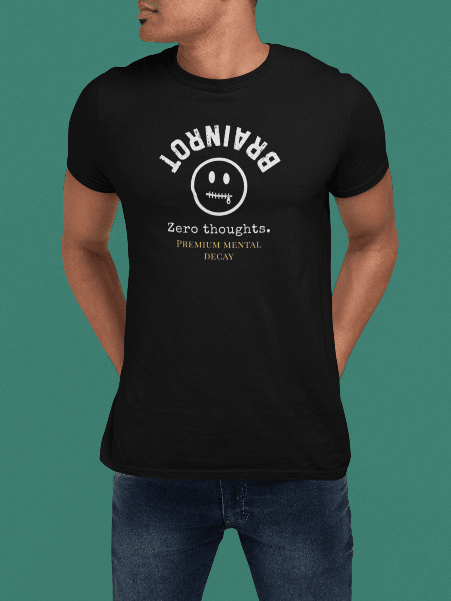 Premium Brainrot Graphic Tee | Zero Thoughts Luxe Lounge T-Shirt - Guilty Kick Apparel