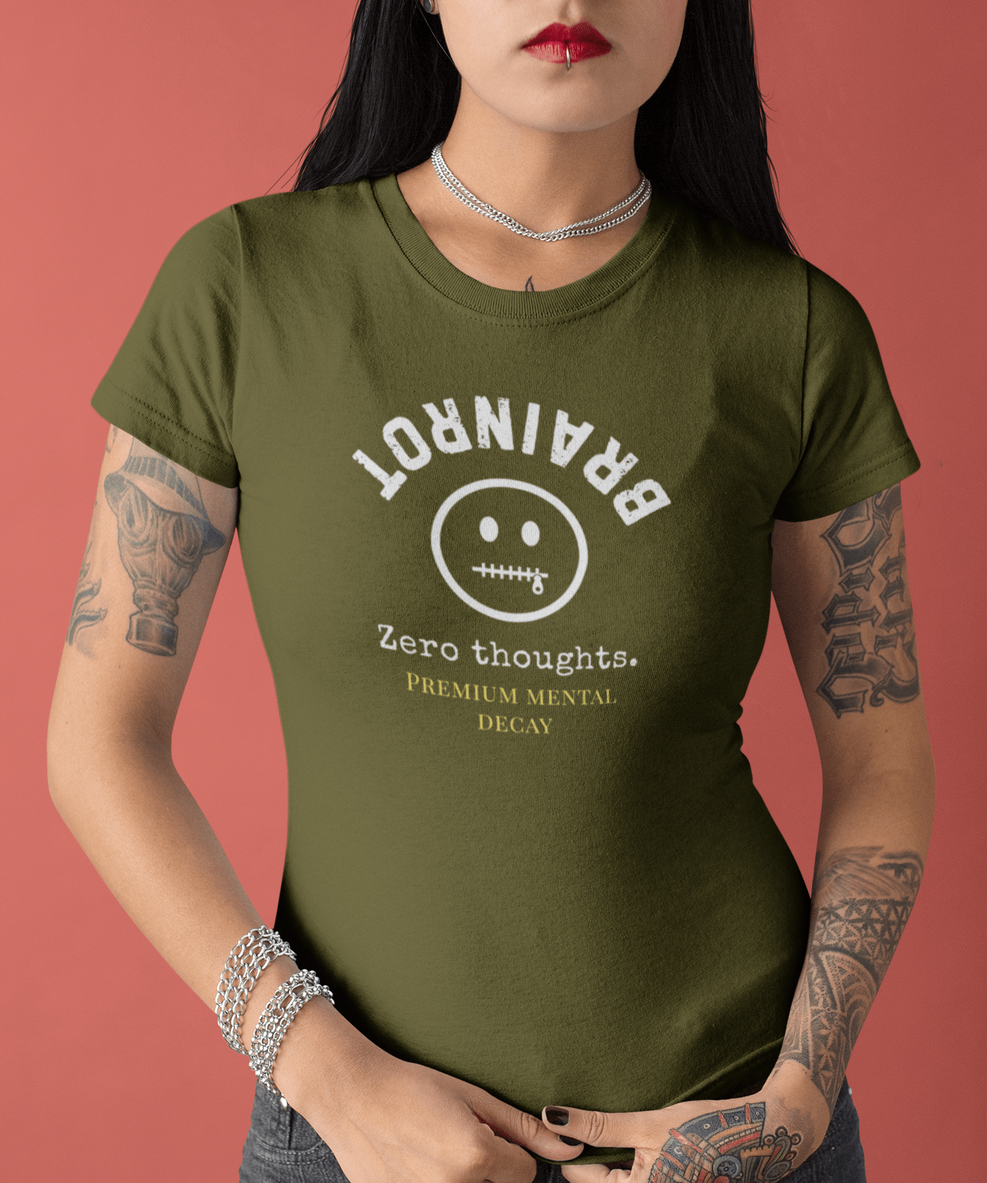 Premium Brainrot Graphic Tee | Zero Thoughts Luxe Lounge T-Shirt - Guilty Kick Apparel