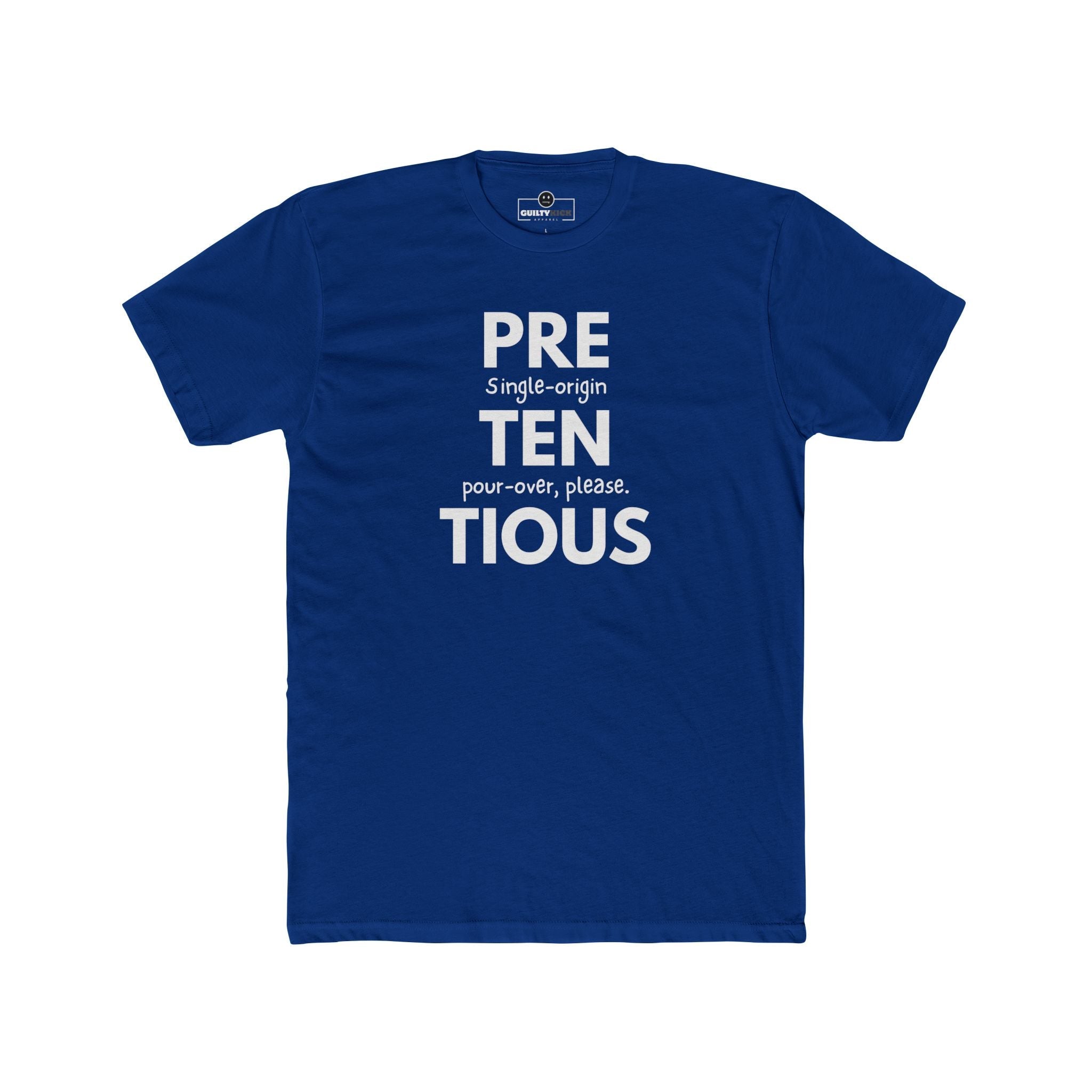Pretentious Single - Origin Pour - Over Tee, Satirical Coffee Snob Shirt, Identity Collection Graphic T-Shirt - Guilty Kick Apparel