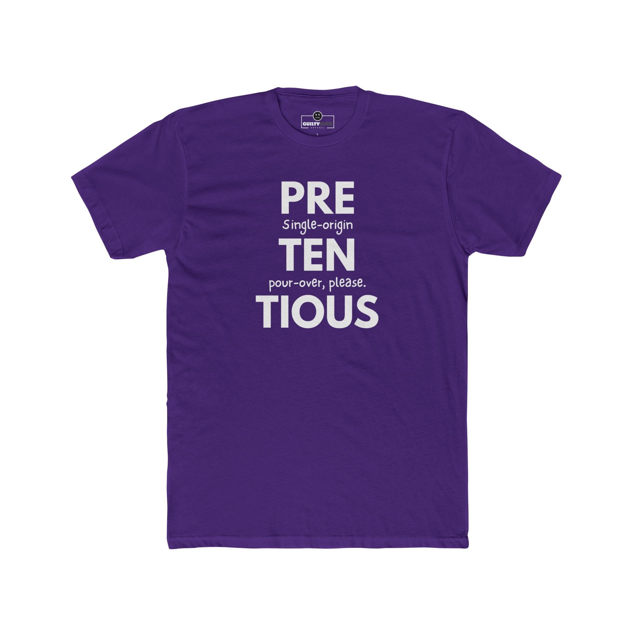Pretentious Single - Origin Pour - Over Tee, Satirical Coffee Snob Shirt, Identity Collection Graphic T-Shirt - Guilty Kick Apparel