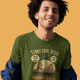 Produce Banter After Work T-Shirt | Retro Corn and Orange Beer Pun Tee - Guilty Kick Apparel