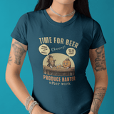 Produce Banter After Work T-Shirt | Retro Corn and Orange Beer Pun Tee - Guilty Kick Apparel