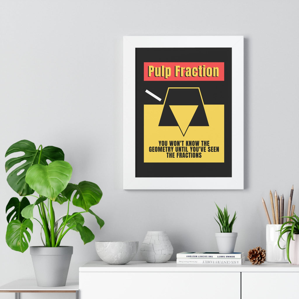 Pulp Fraction | Minimalist Math & Movie Parody Poster - Guilty Kick Apparel
