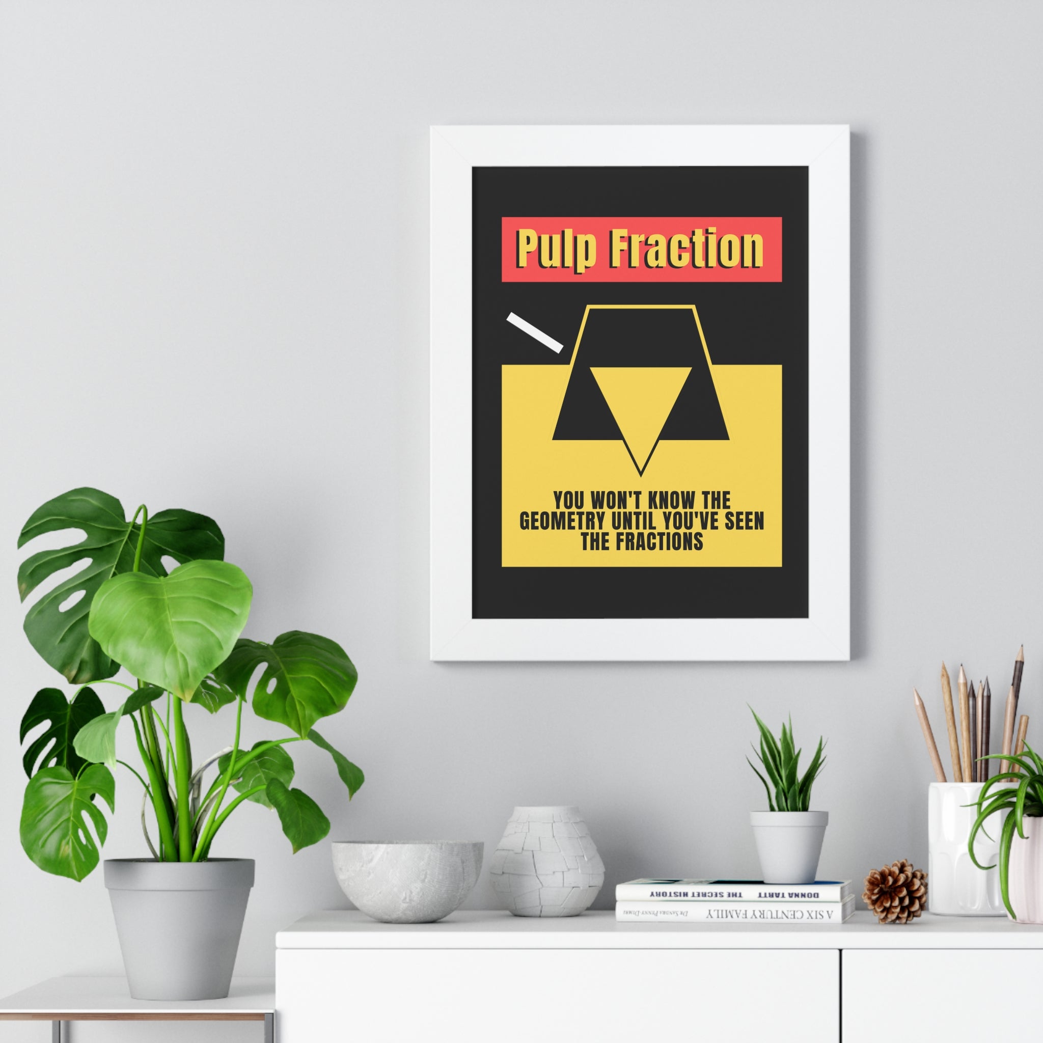 Pulp Fraction | Minimalist Math & Movie Parody Poster - Guilty Kick Apparel